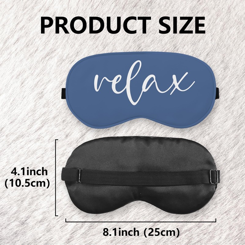 QLMX Blue Relax Silk Eye Mask for Sleeping,Sleeping Eye Mask