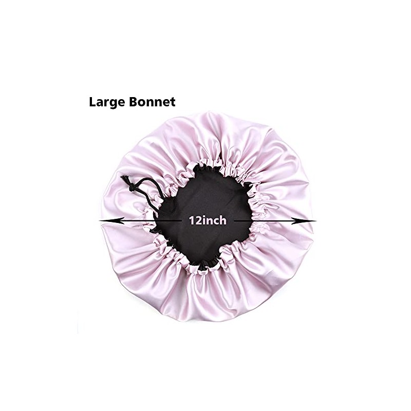 Stain Bonnet Silk Sleep Cap Adjustable Satin Cap for Night