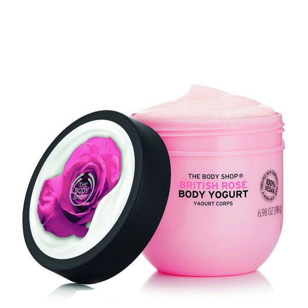 The Body Shop British Rose Body Yogurt, 48hr Moisturizer, 100% Vegan, 6.98 Fl.Oz