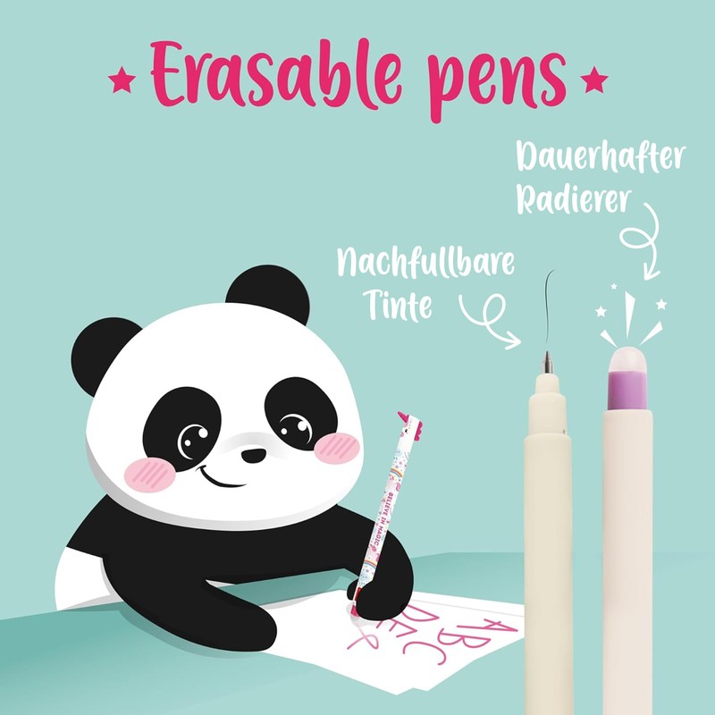 LEGAMI Pen Set [12 Pieces], Erasable Gel Pens with Hippo,