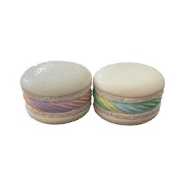December Diamonds Cotton Candy Land - 2 Assortments Rainbow Macaron Ornament - Holiday Decor