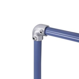 WITTKOWARE Pipe Connector Made of Galvanised Malleable Cast Iron for Pipe Outer Diameter 48.3 mm (1½") Moulded Part: Angle Connector 90°