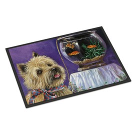 Caroline's Treasures PPP3252JMAT Cairn Terrier Gone Fishing Doormat 24x36 Front Door Mat Indoor Outdoor Rugs for Entryway, Non Slip Washable Low Pile, 24H X 36W