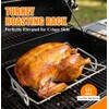 Stainless Steel Turkey Baking Roaster Pan Roasting Pan with V