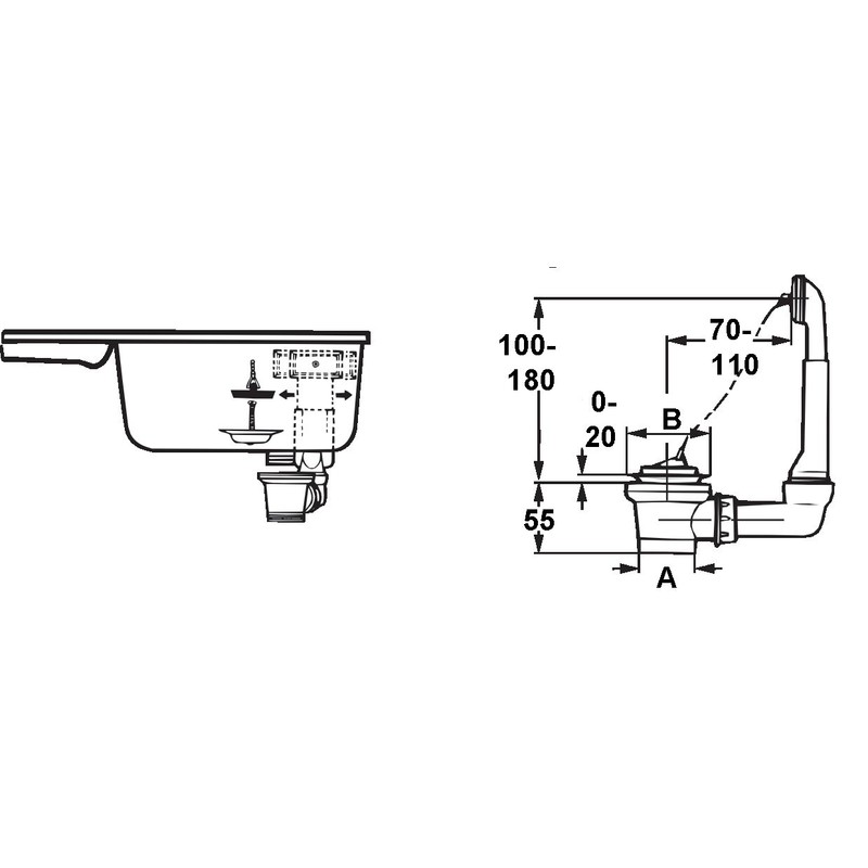 Viega 100834 7462,71 Drain and Overflow Set 1 1 /