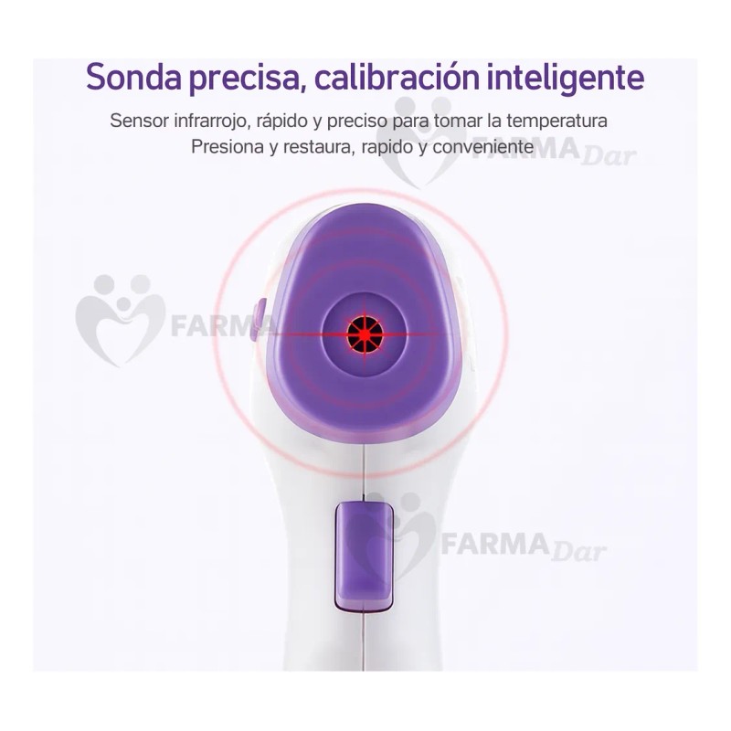 Termometro Digital Infrarrojo Medico De Frente Sin Contacto Blanco