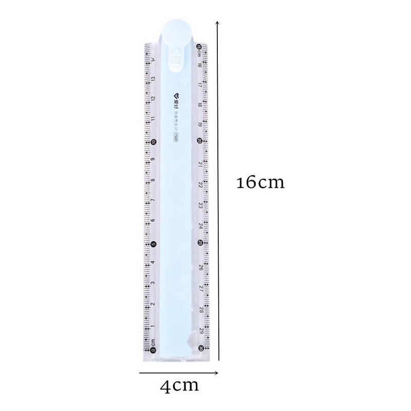 2 Pcs Folding Ruler Transparent Ruler Plastic Ruler Geometric Ruler