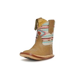ROPER Infant Cowbabies Southwest Stripes Boot Tan 3