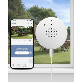AKINGUAR 3MP 2K Window Camera, WiFi6 Indoor Camera for Home Security, with Full-Color Night Vision, AI Person & Vehicle & Motion Detection, 2 Way Audio, 24/7 Recording, Easy & Quick Install in Seconds