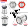 15 Amp Push Button Switch 16mm 5/8" Momentary Switch Red