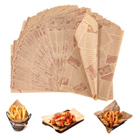 300 Sheets of Cheese Paper, Waterproof and Oil Burger Paper, 30 x 20 cm Chip Paper for Basket, Disposable Wrap Paper for Burgers, Sandwich Wrap Paper, for Burgers, Butterbread, Cheese, Food Basket