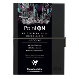 Clairefontaine Paint'On Multi Media Sewn Book, A5 Black