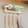 30cm Wall Mounted Kitchen Organizer Rack, Stainless Steel Utensil Holder