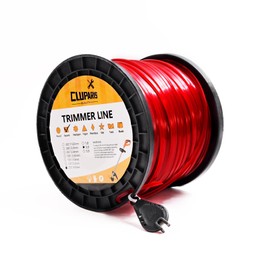Cluparis 5-Pound Heavy Duty Square Trimmer Line .155-inch-by-492-ft Commercial String Trimmer Line in Spool, 0.155" Nylon Weed Eater String with Bonus Line Cutter（ Red）