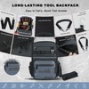 MELOTOUGH Small Tool Backpack for Men 30 Multi-Storage Pockets Heavy