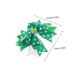 Baluue Patrick's Day Headwear Irish Hair Bow Clip Women's Hair Barrette Multilayered Bow Design