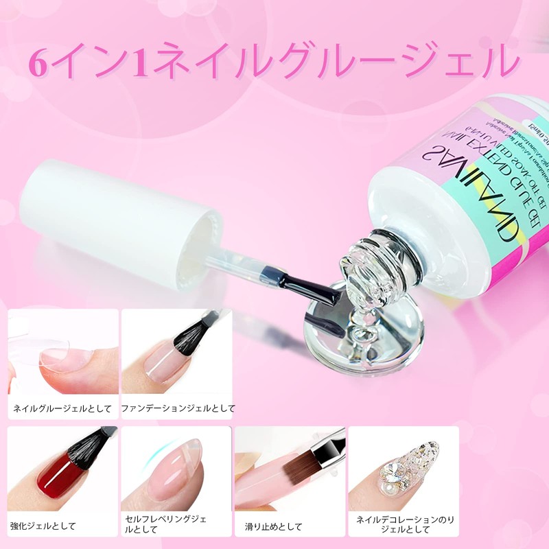 Saviland Nail Tips Kit 500pcs Nail Tips Glue Gel Kit