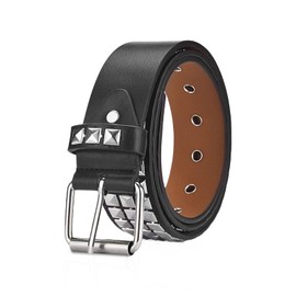 LumiSyne Studded Belt Women Men Punk Rock Rivet Belts With Pyramid Rivets Leather Belt Gothic Belt For Jeans Pants Dresses