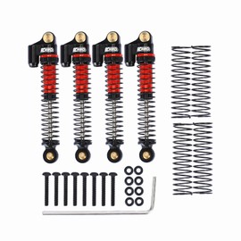 RCAWD SCX24 Shocks 58mm Lengthen Oil Type for Axial 1/24 SCX24 & AX24 Front Rear Shock Upgrade Parts Black