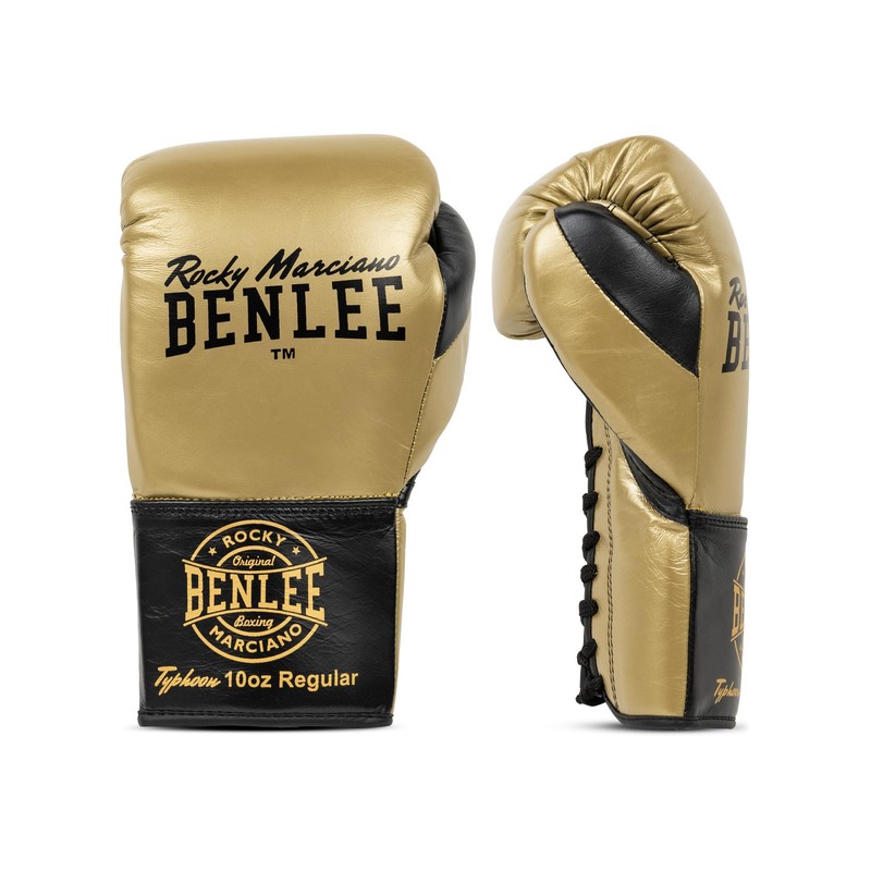 Benlee Leather Boxing Gloves Typhoon Gold/Black 10 oz R