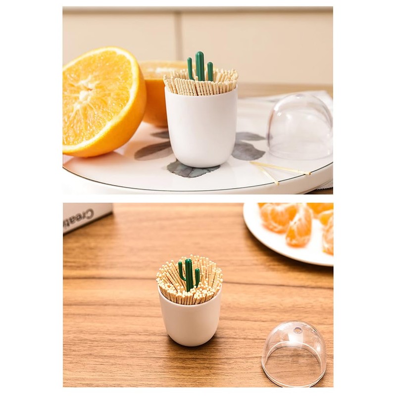 AKOAK 1 Pack Empty Four Season Plant Toothpick Box/Animal Cotton