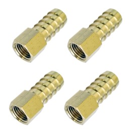 4PC 1/2 HOSE BARB X 1/4 FEMALE NPT Brass Pipe Fitting NPT Thread Gas Fuel Water Air