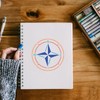FINGERINSPIRE 9 Pcs Compass Stencil Set 15x15cm Plastic Nautical Theme