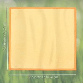 ECO-FUSED Microfiber Cleaning Cloths Double-Sided - 5 Pack - 6.6 x 6.2 inch - Microfiber and Suede Cloth for Smartphones, LCD TV, Tablets, Laptop Screens, Camera Lenses (Yellow)