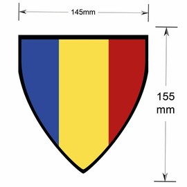 AK Giftshop Romania Pennant Flag Bunting Birthday Wedding Events Decorations - 12pcs / 2.5m Ribbon