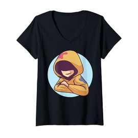 Womens Cartoon Character In design Cute Design For Kids V-Neck T-Shirt