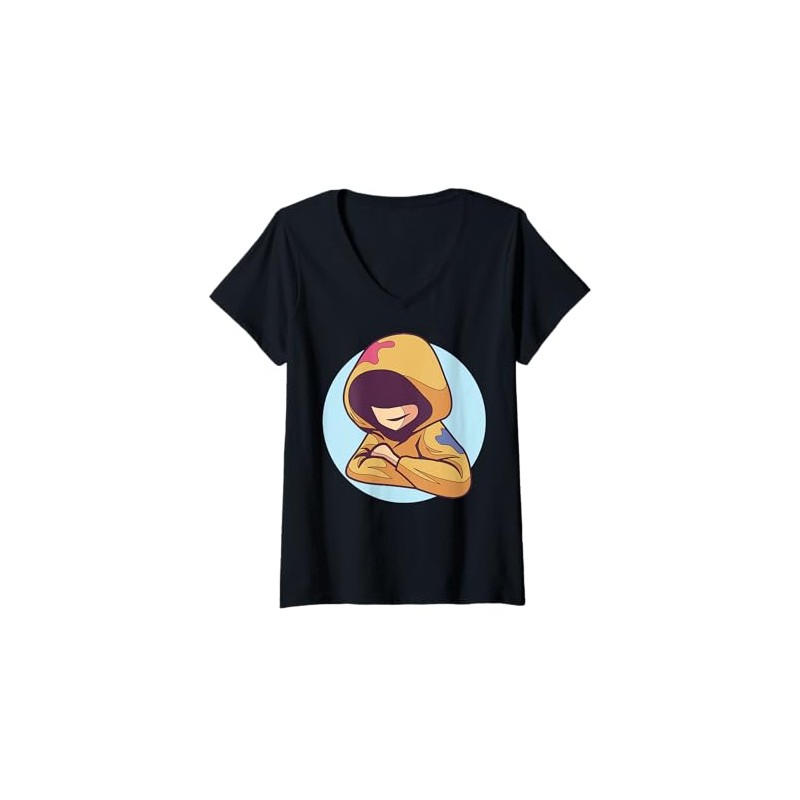 Womens Cartoon Character In design Cute Design For Kids V-Neck