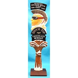 Shock Top Chocolate Wheat The Choc Top 13in Resin Tap Handle w Display Stand