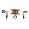 Ebros Gift Southwestern Boho Chic Aztec Turquoise Arrow Feathers 3-Pegs