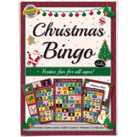Christmas Party Bingo Game: Fun for guests of all ages - more entertaining than a xmas quiz! Novelty gift idea for a family stocking filler bag or secret Santa present. Includes 8 games sheets that cut to provide 24 games. Great activity for work, school