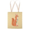 Mr. & Mrs. Panda Shopping Bag Squirrel Flower, yellow