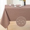 Veblandy Rectangle Tablecloth Linen Textured Waterproof & Stain Resistant Table