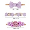cherrboll cherrboll Baby Girl Nylon Headbands, 3Pcs Handmade Floral Hair