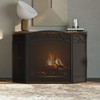 Fire Beauty Fireplace Screen 3 Panel with Handles Wrought Iron
