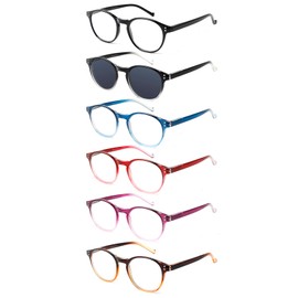 NORPERWIS 5 Pairs Reading Glasses Spring Hinge Blue Light Blocking Readers Glasses for Men and Women (Mix Color-1, 2.75)