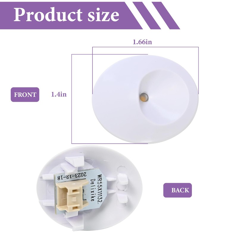 WR55X11132 WR55X25754 Refrigerator Led Light and Cover Assembly For GE