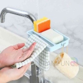 Funny Non-perforated sink shelf Sink scrubber holder Bathroom shampoo holder Draining scrubber holder Sink multi holder-random 3ea