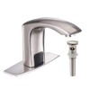 Automatic Sensor Touchless Bathroom Faucet Brushed Nickel Match Pop Up