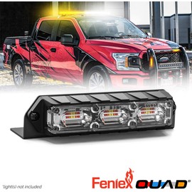 UBL L Bracket Mount for Feniex Quad & Fusion-S Surface Mount Lights – Heavy-Duty Aluminum, Universal Vehicle Grille & Bumper Mounting Bracket