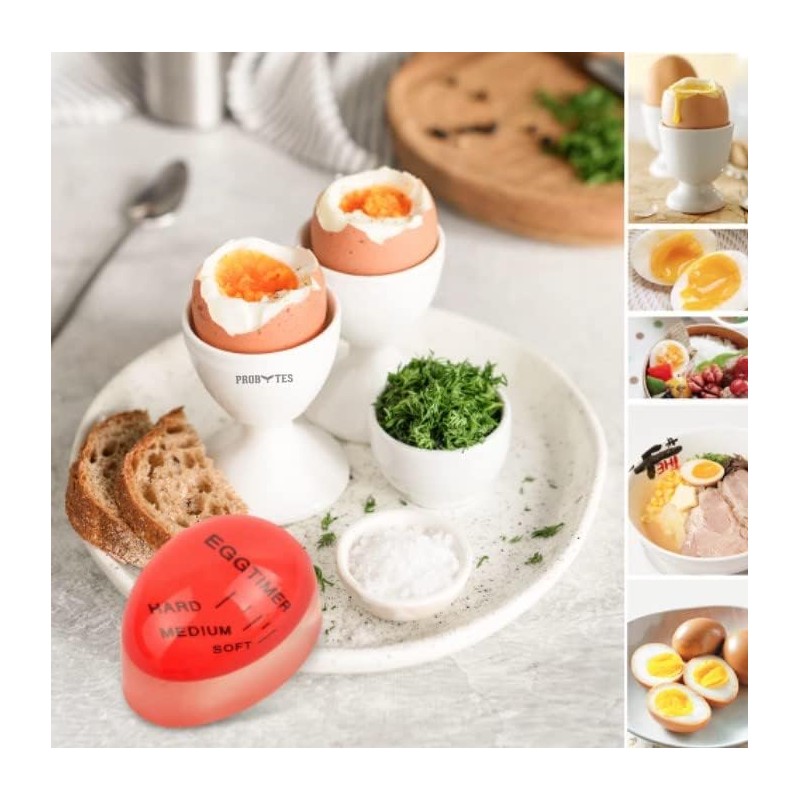 ProBytes Egg Timer - Colour Changing Indicator, Soft-Medium-Hard Perfect Boiled