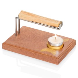 ZenBless Palo Santo and Sage Holder, Natural Wood Incense Burner Holder for Palo Santo & Sage Smudge Sticks, Lasting Burning Sage Holder for Burning Bowl, Ideal for Spiritual Meditation Gift