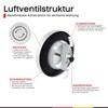 Steinberg14 White Diameter 100 mm Exhaust Air Disc Valve with