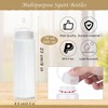 6 Pack Double Scales Condiment Squeeze Bottles with Twist on