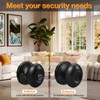 Gobrico 3 Pack Oval Egg Privacy Door Knobs Black Door