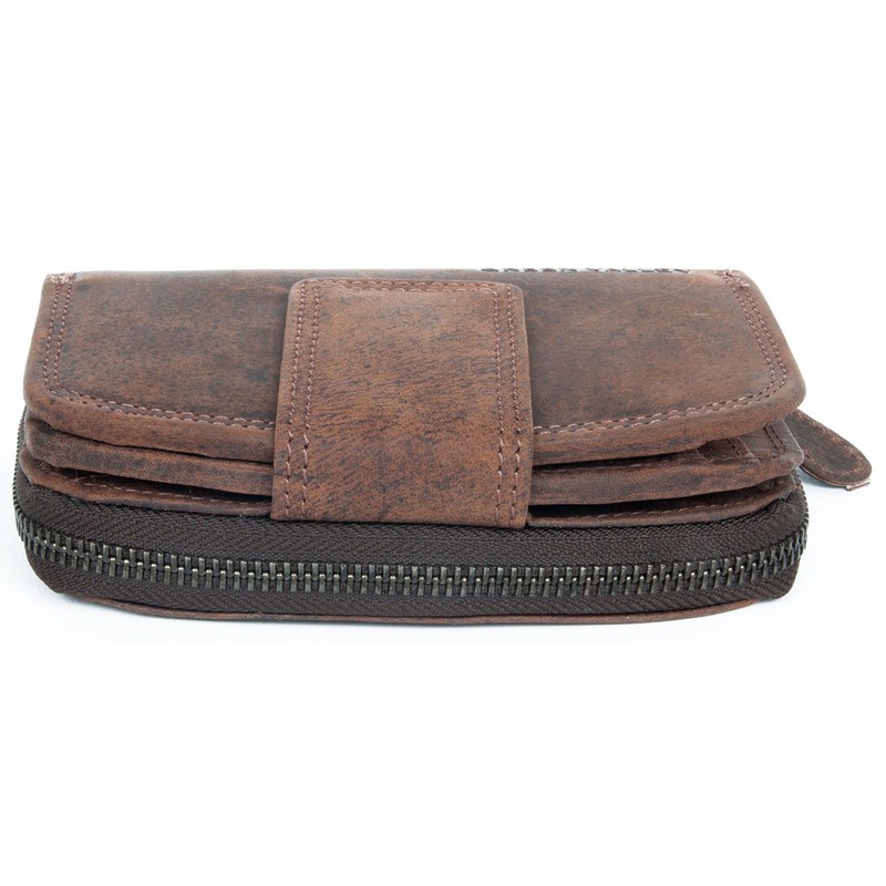 Natural Brown Bifold Designed Genuine Leather Wallet Green Valley