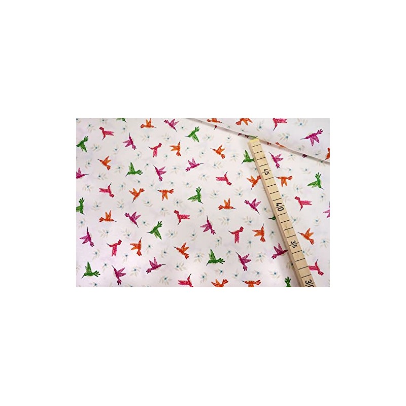 makower Jewel Tones Hummingbird Cream 0.5 m